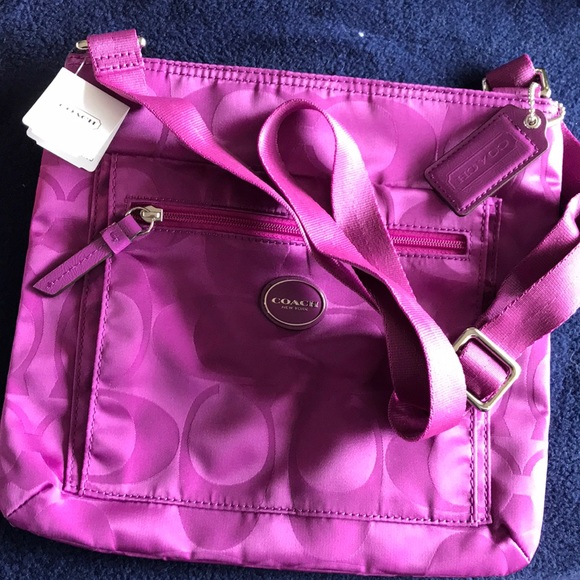 Bags Coach Signature Nylon Cross Body Bag Poshmark